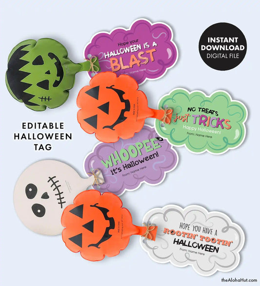Halloween Whoopie Cushion Party Favor and Gift Tag